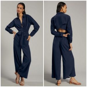 By Anthropologie Cut-Out Wide-Leg Jumpsuit